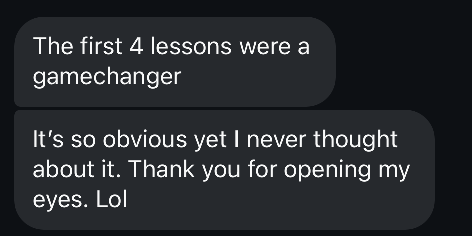 Student testimonial
