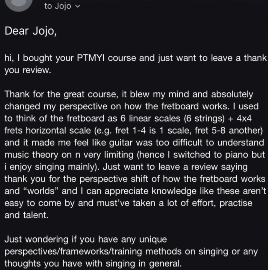 Student testimonial